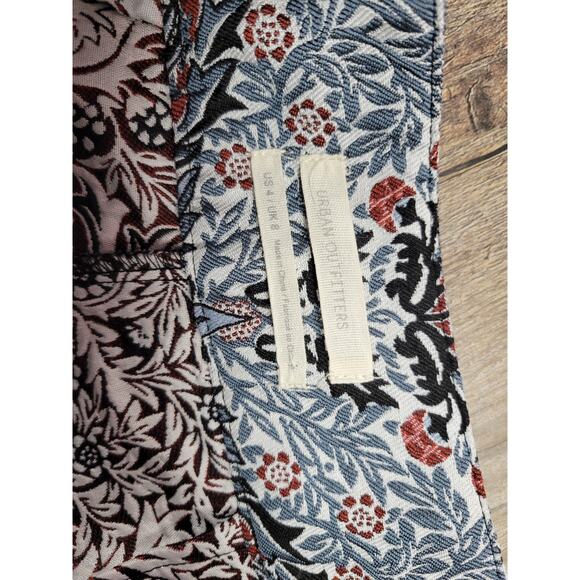 Urban Outfitters UO Juliet Cropped Jacquard Pant Size 4 Blue Gray Orange - Picture 6 of 10